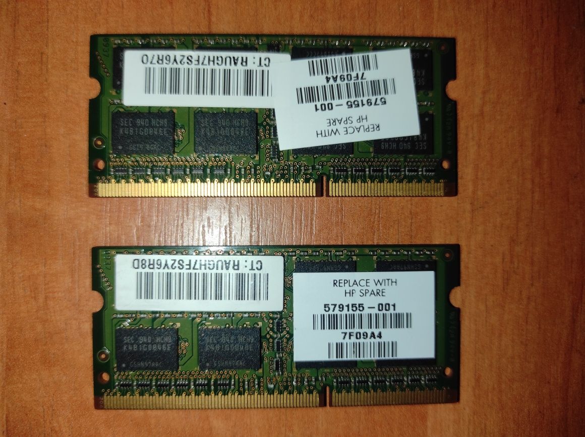 Оперативнв память для ноутбука 2*2gb