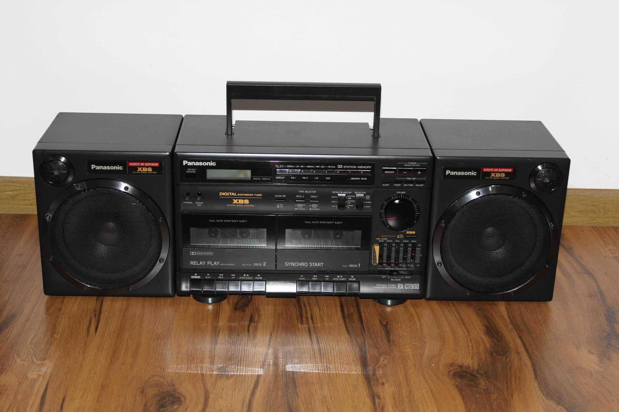 PANASONIC RX-CT900 XBS Bombox radiofm/am kaseta equalizer aux Wysyłka