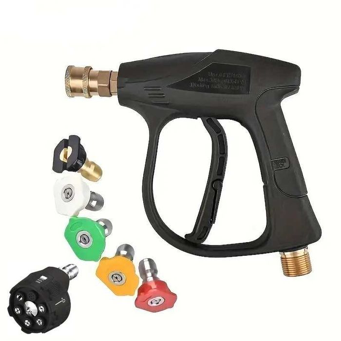 Pistolet do myjki ciśnieniowej, z 5 rożnymi dyszami, M22, dysza 6 w 1