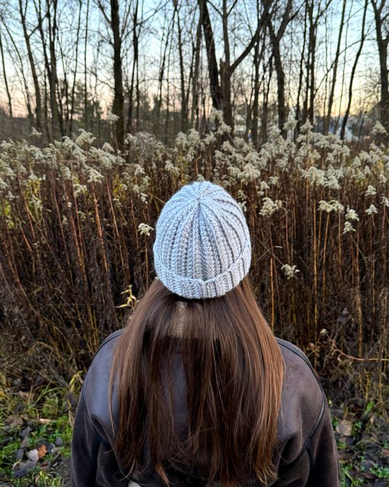 Czapka 100% welna merino handmade
