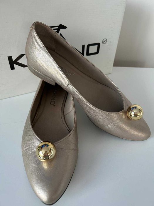 NOWE!!! Złote baleriny Karino r.37