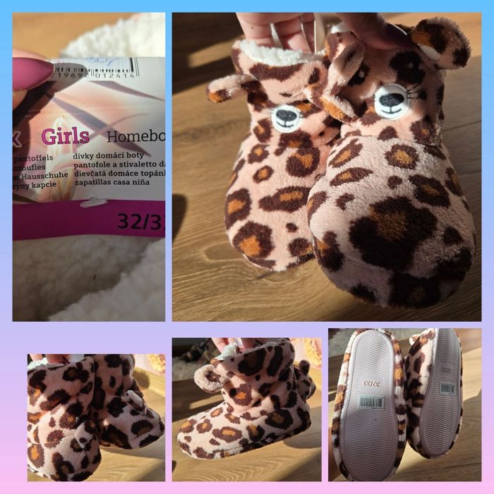 Kapcie na zimę dla dziewczynki 32/33