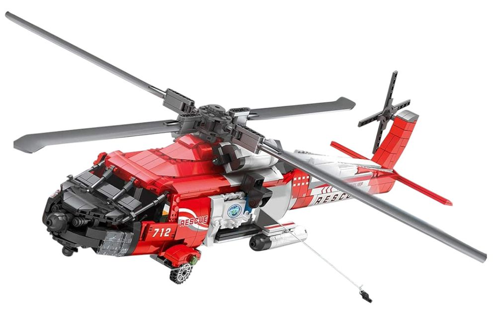 Zestaw Klocków KONSTRUKCYJNYCH TECHNICZNYCH Helikopter HH-60J 1137el.