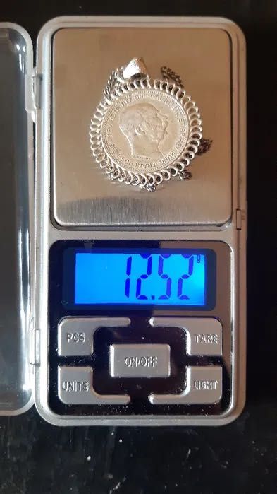 Medalion 1916r. Srebrna moneta na łańcuszku 925