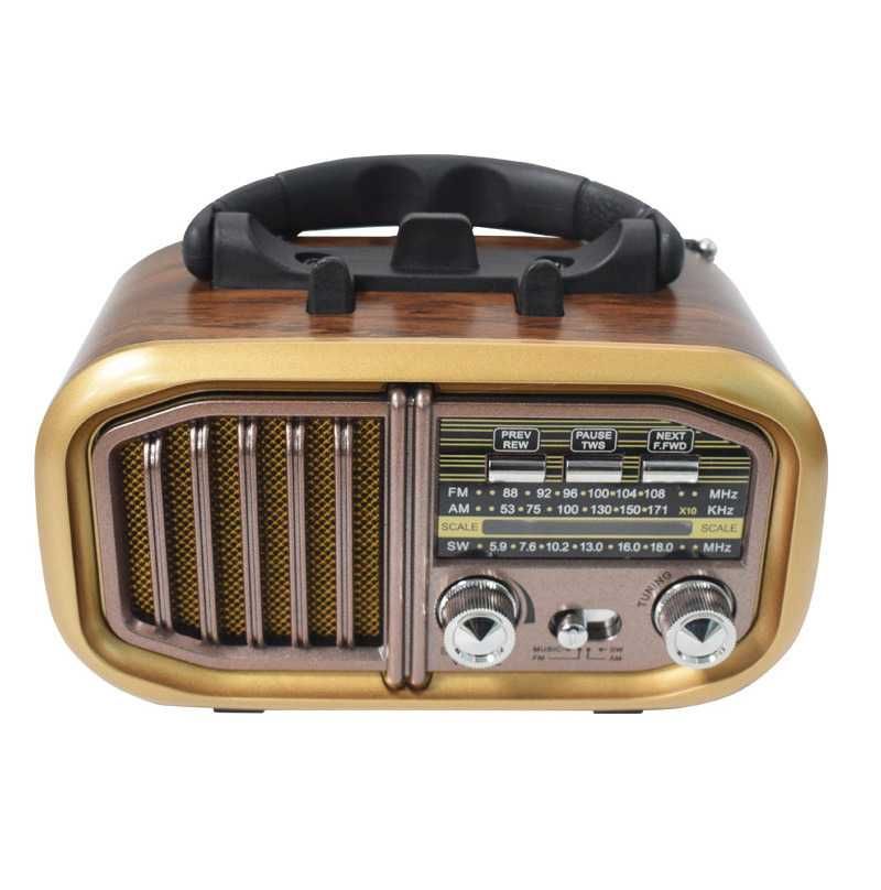 Radio przenośne  Retro z możliwością ładowania, Bluetooth i USB