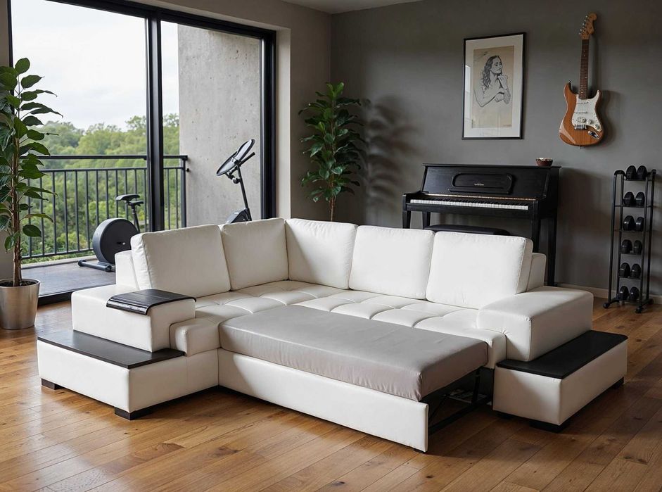 Narożnik BOLONIA - spanie, pojemnik na pościel