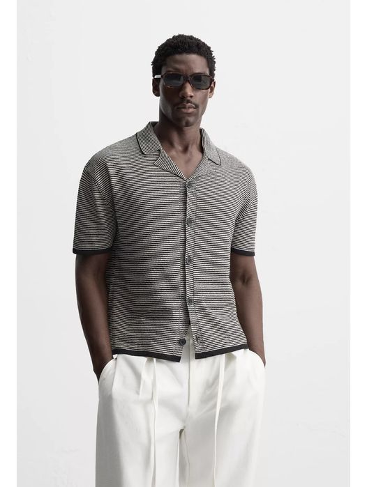 Смугаста трикотажна сорочка ZARA (розмір L, XL)