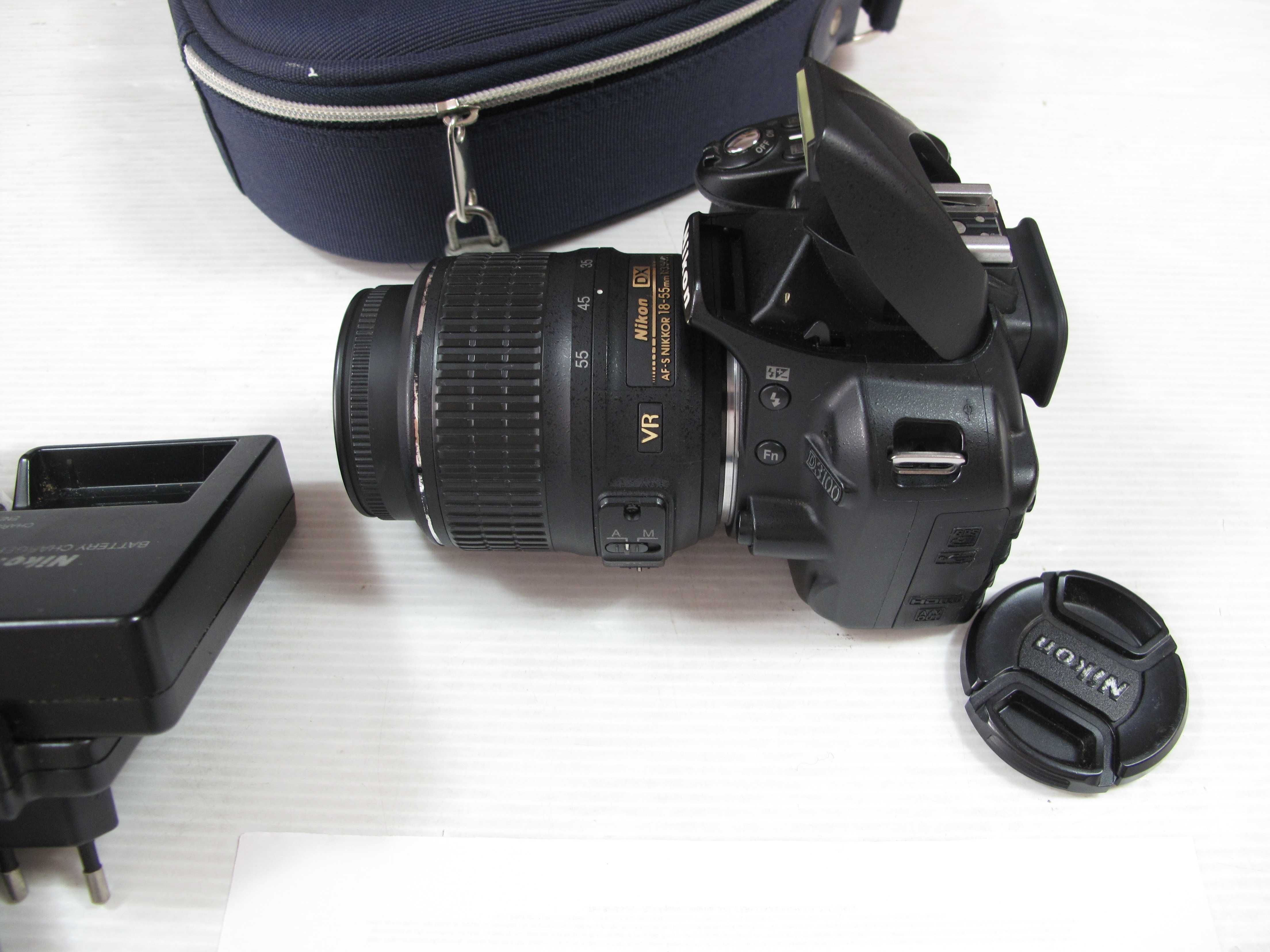 Nikon D3100 + Lente 18-55 VR Estabilizador com todos os acessórios