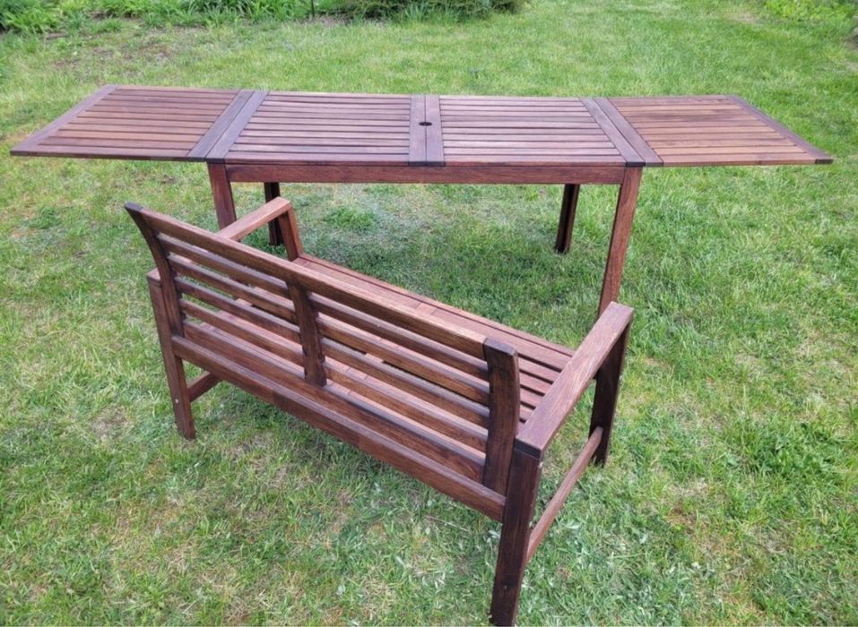 Zestaw mebli ogrodowych applaro - rozkładany stół - komplet