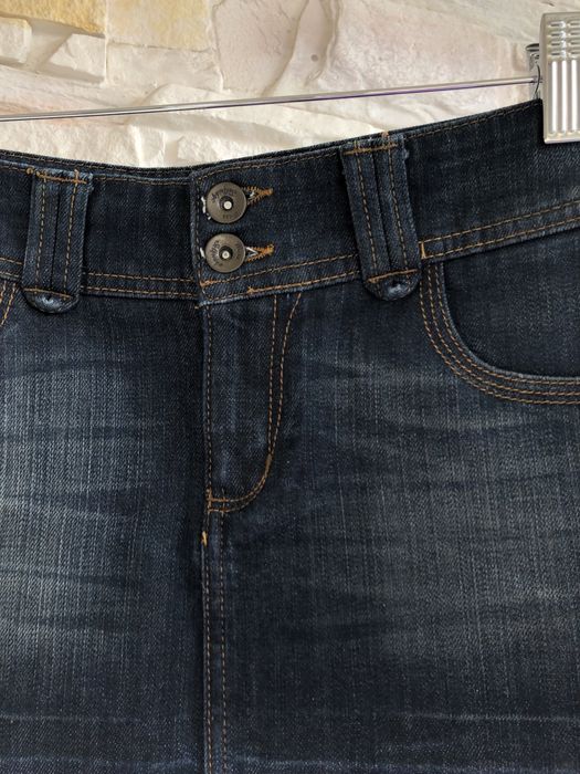 Джинсовая мини юбка