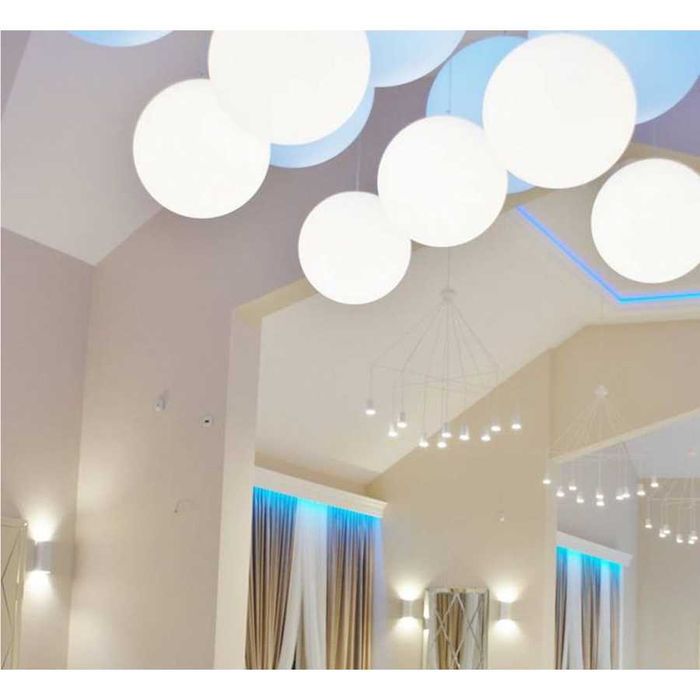 lampa wisząca kula mball BP080WL3N 80cm biała sufitowa