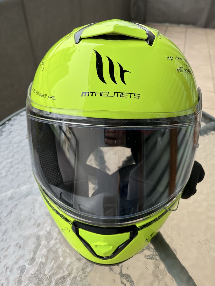 Kask MT Thunder 3 SV Fluo rozm S + interkom Sena SMH5