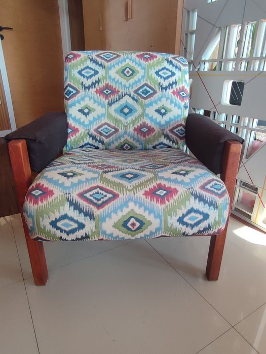 Fotel PRL po renowacji