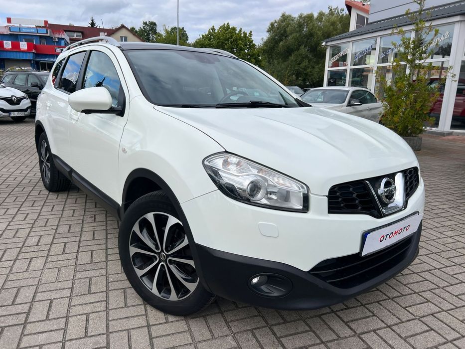Nissan Qashqai+2 2.0 benzyna 7miejsc panorama kamery 360 biała perła