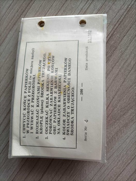 Skażenia chemiczne papierek do wykrywania. Obrona cywilna