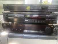 Aplituner JVC, odtwarzacz SONY, radio JVC