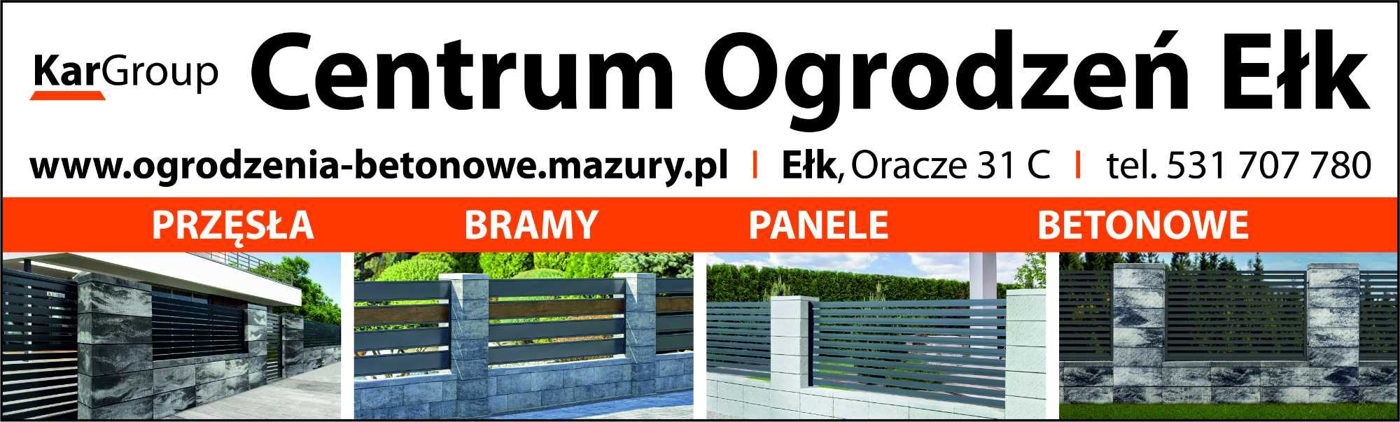 Słupek betonowy ogrodzeniowy do siatki i pastucha / Kar-Group Ełk