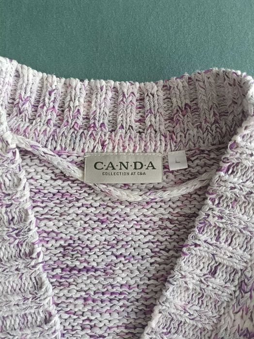 Sweter elegancki wiązany w pasie C&A