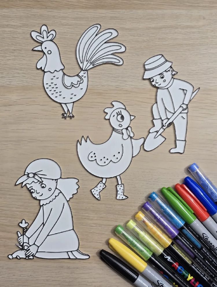 Kolorowanki przestrzenne zestaw 4 sztuki