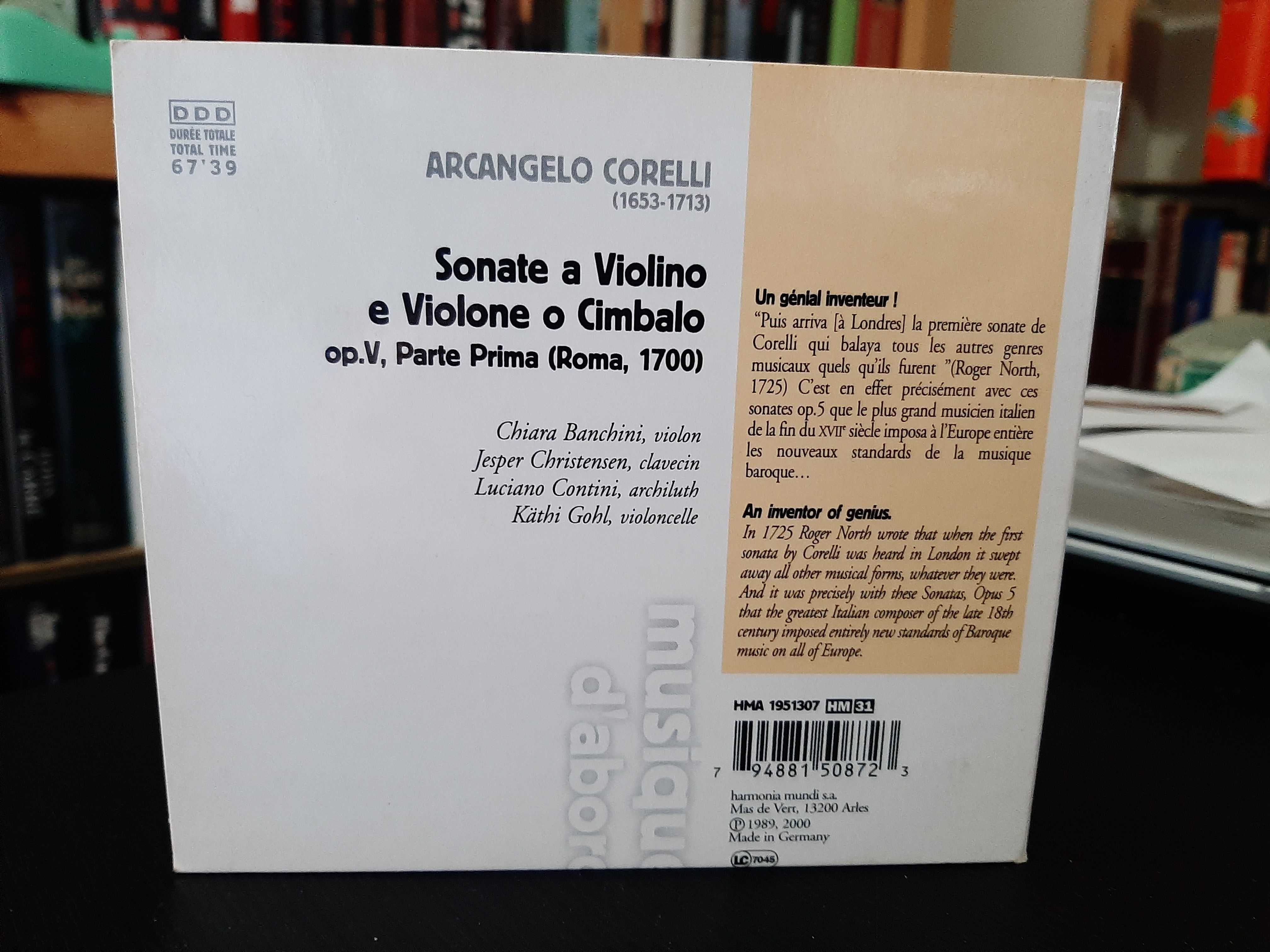 Corelli – Sonate a Violino e Violone o Cimbalo – Chiara Banchini