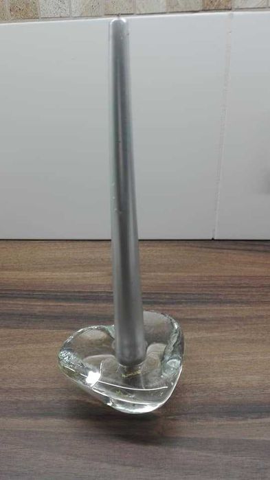 Swiecznik serce grube szkło