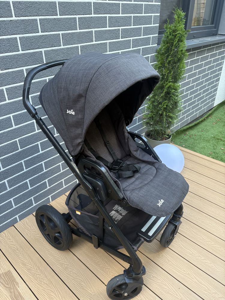 Wózek Joie 3w1+baza samochodowa isofix+dodatki