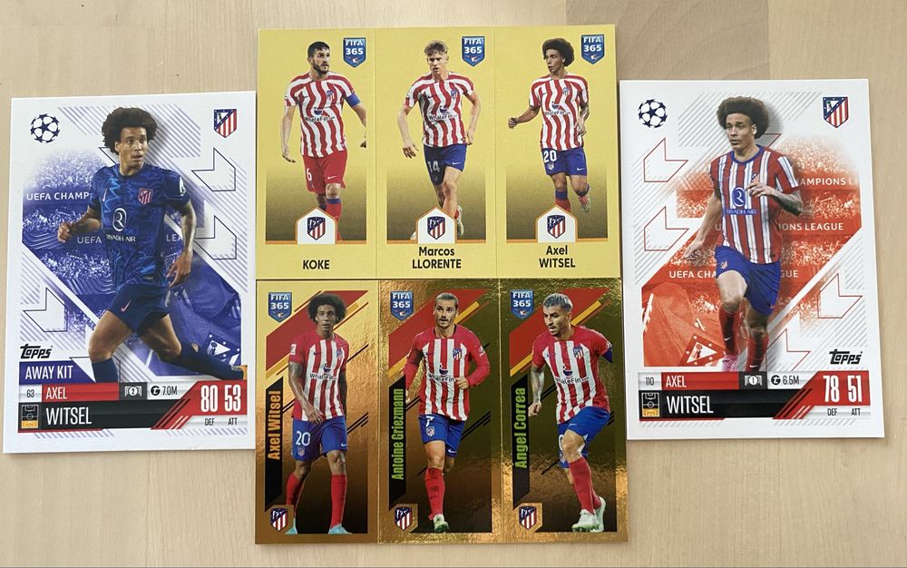 Alex Witsel Cromos e Cartas Atletico Madrid Panini e Topps