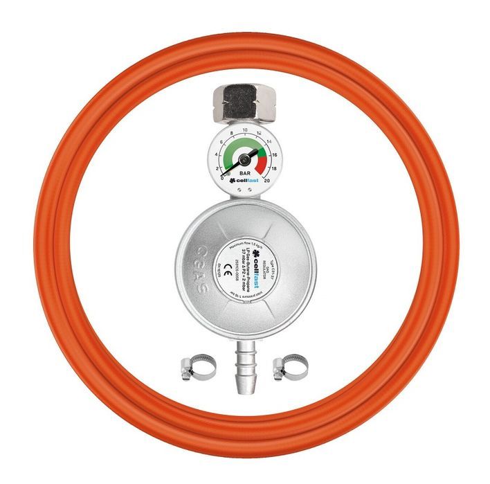 Zestaw Przyłączeniowy Propan-Butan Z Manometrem - Cell Fast