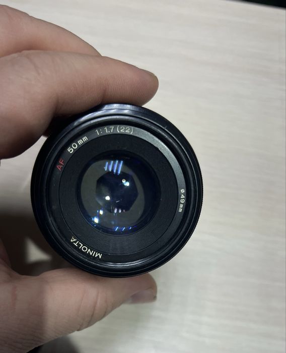 Фотообєктив Sony/Minolta AF 50mm f/1.7 + перехідник під Canon