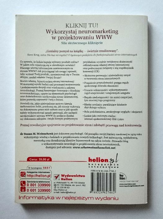 KLIKNIJ TU! Wykorzystaj neuromarketing w projektowaniu WWW, WEINSCHENK