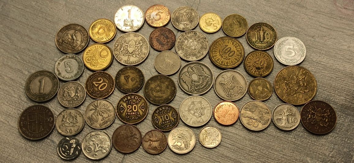 Набор монет Африка, 42шт