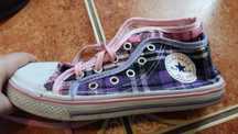 Dziewczęce Converse Różowo Fioletowe w kratkę rozm:35