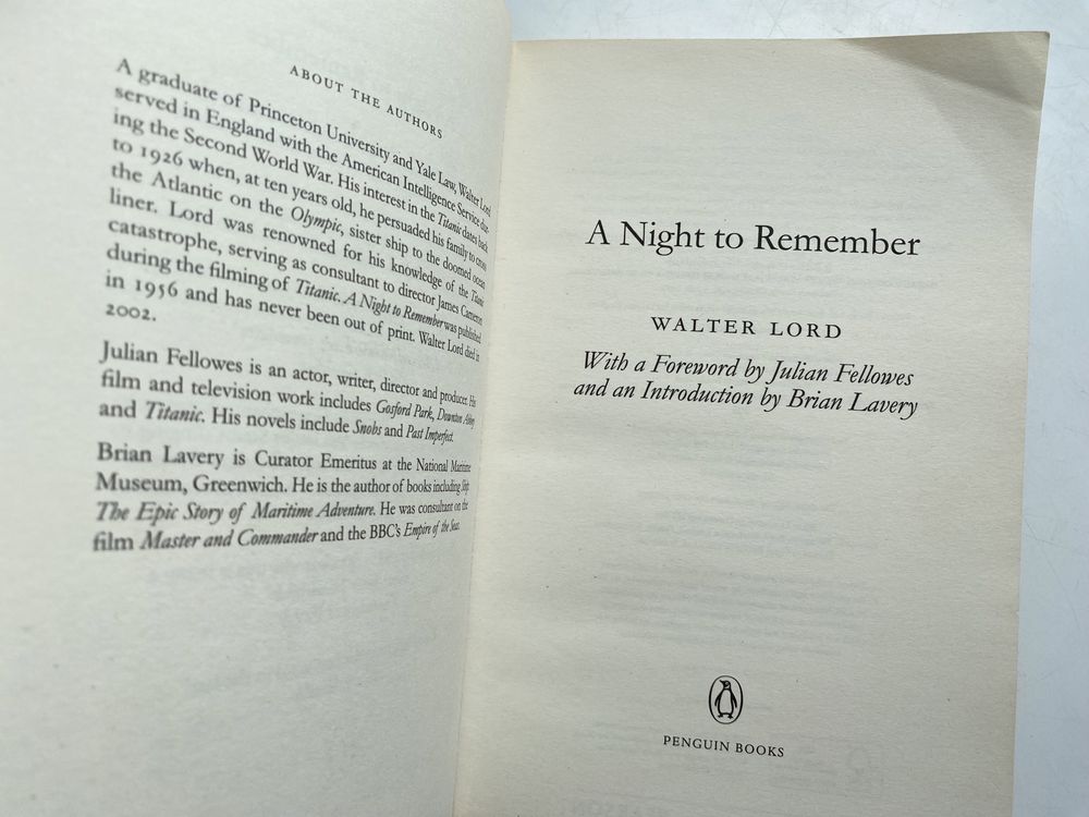 Книга «A Night to Remember» Walter Lord