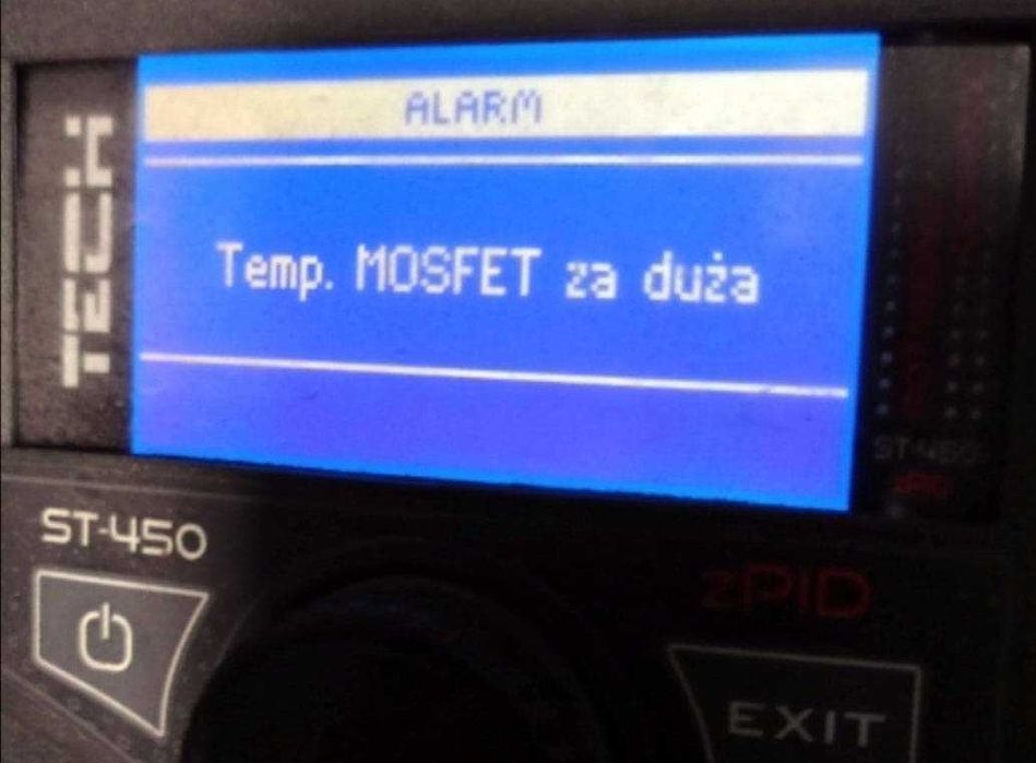 Naprawa, dojazd, sterowników kotłów CO Firmy TECH Temp. MOSFET za duża