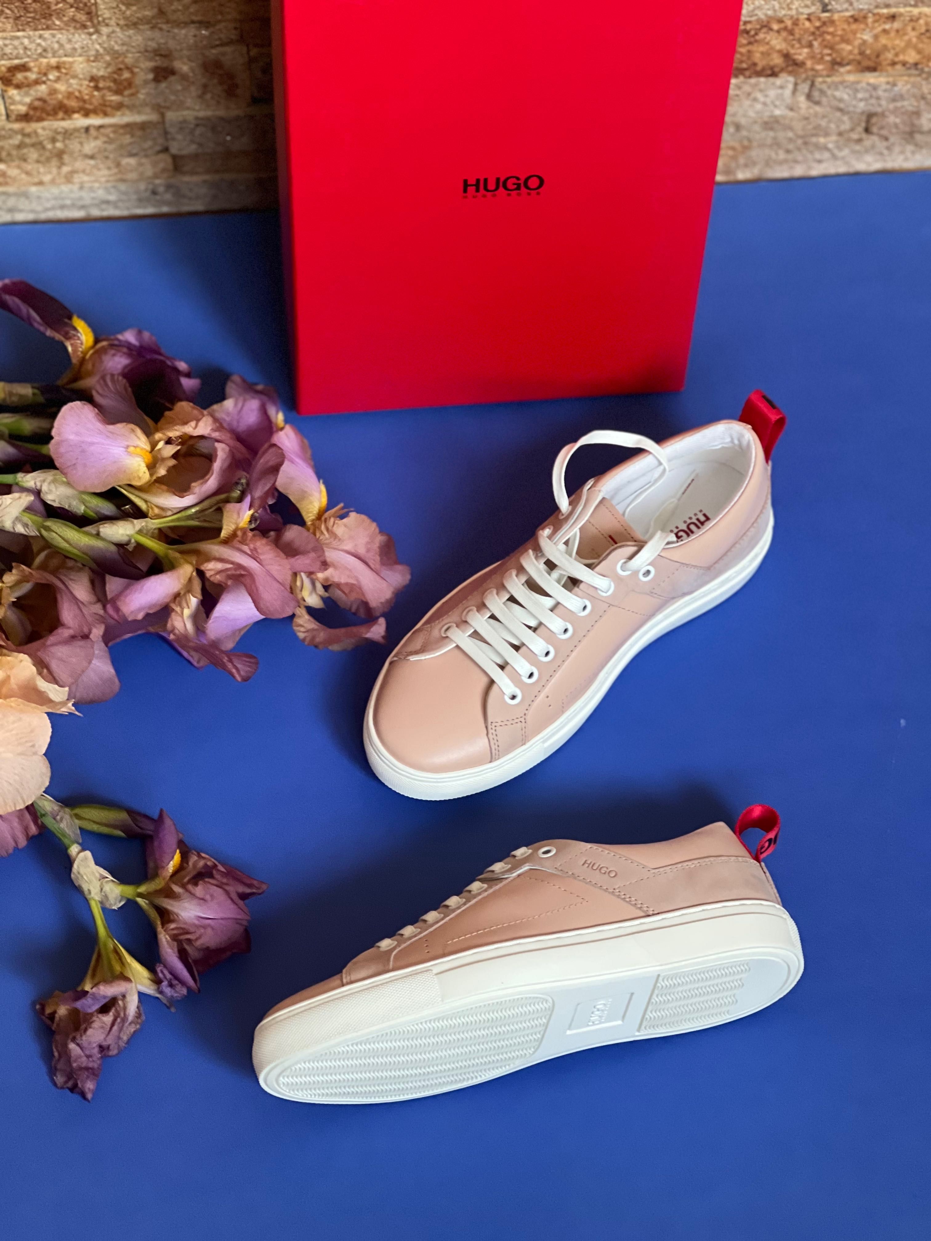 Шкіряні оригінальні кеди Hugo Boss