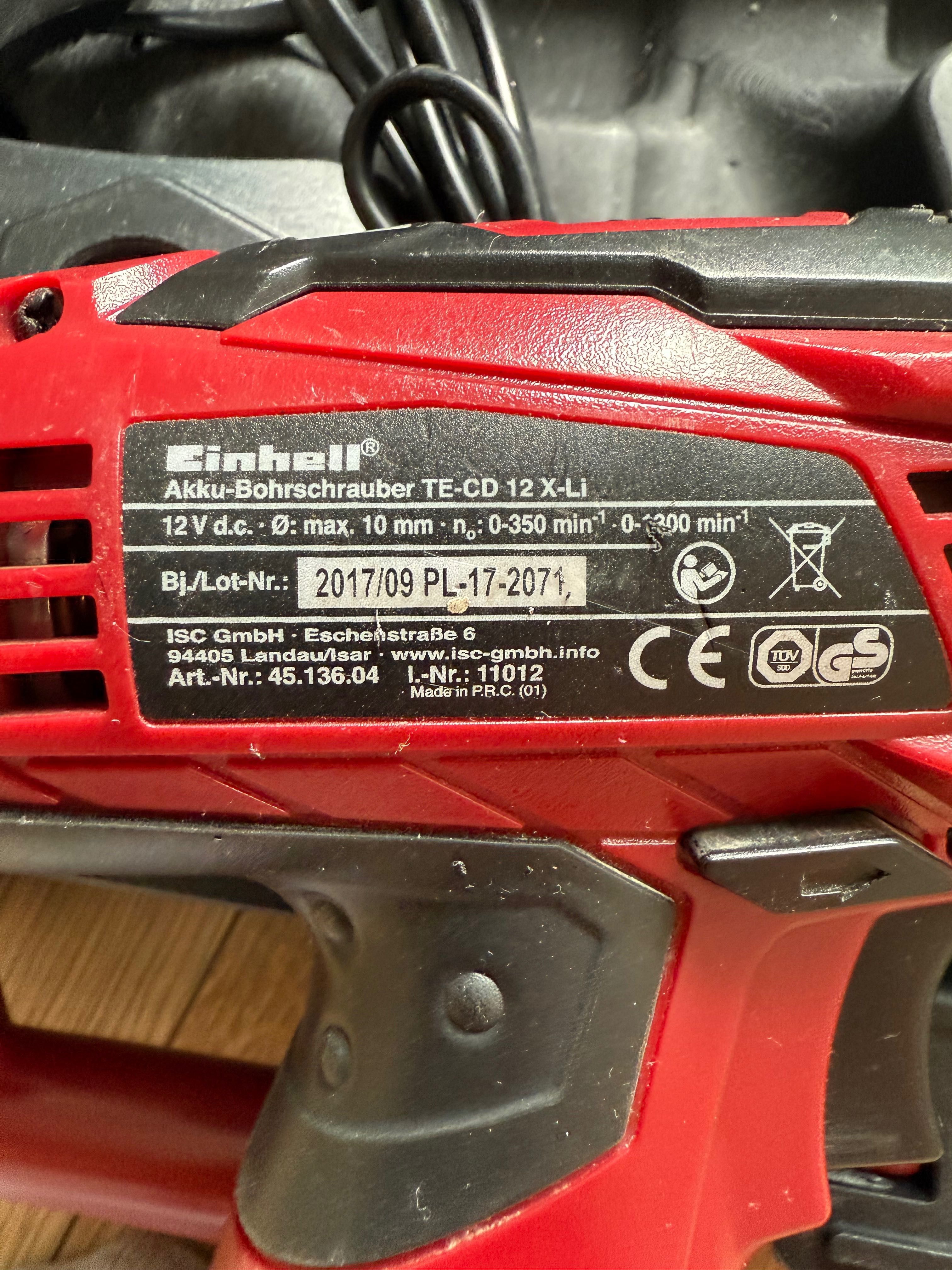 Wkrętarka Einhell TE-CD 12 X-Li