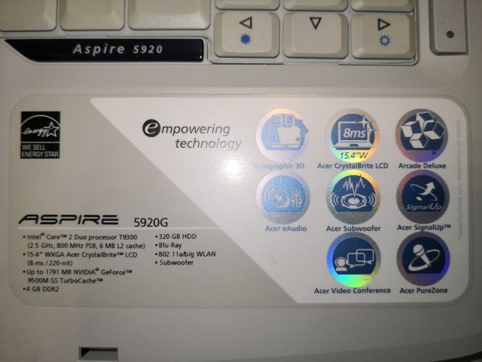 Portátil Acer Aspire 5920G (Peças)
