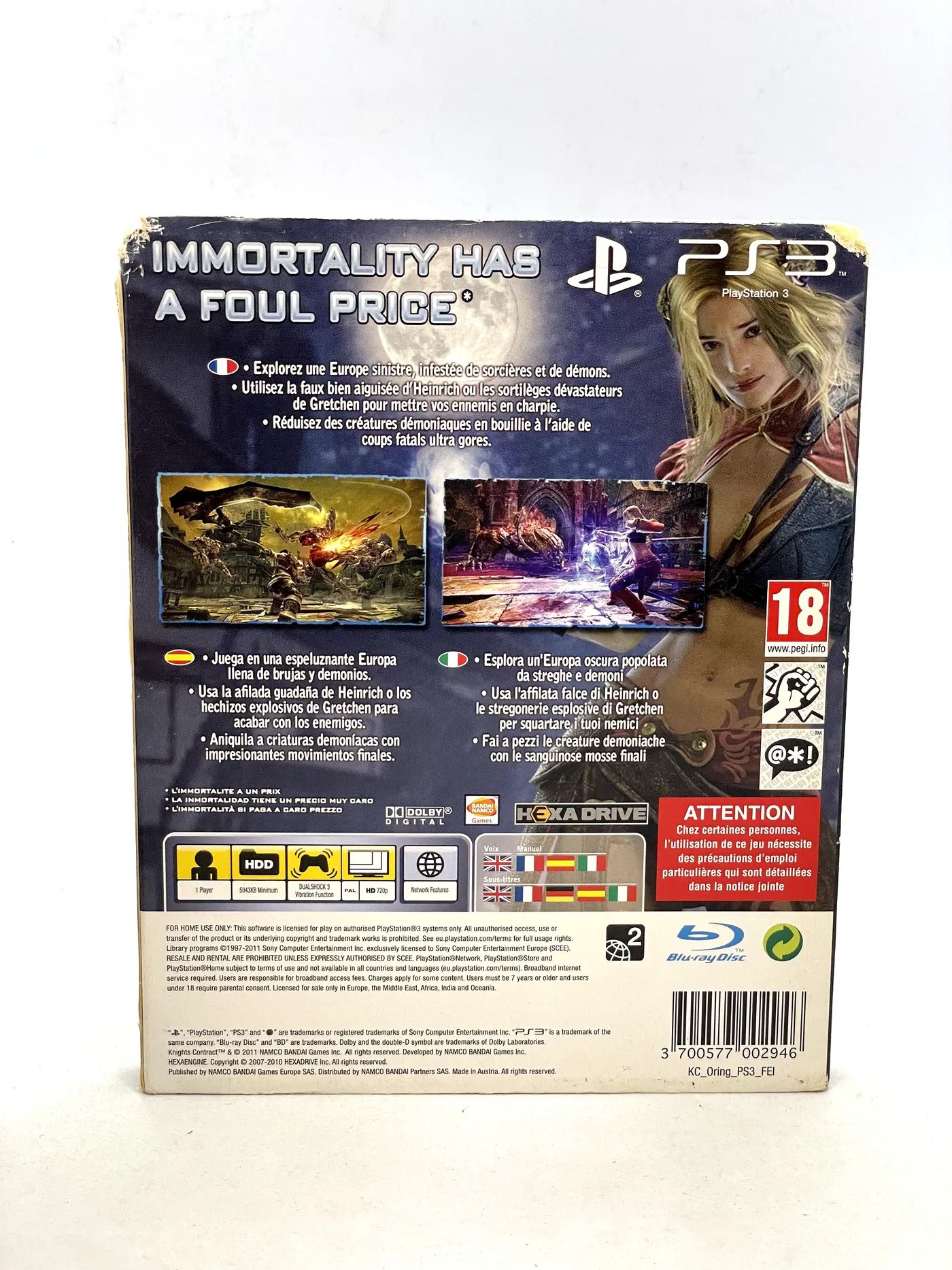 Knights Contract PS3 Po Angielsku