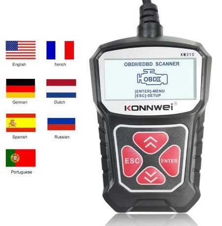 Автосканер Konnwei KW310 obd2 диагностика авто диагностический сканер