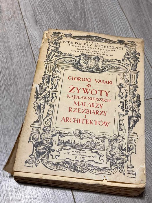 Książka "Żywoty najsławniejszych malarzy rzeźbiarzy i architektów"