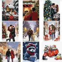 Картини по номерам новорічні та зимові сюжети