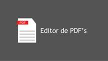 Editor de PDFs -