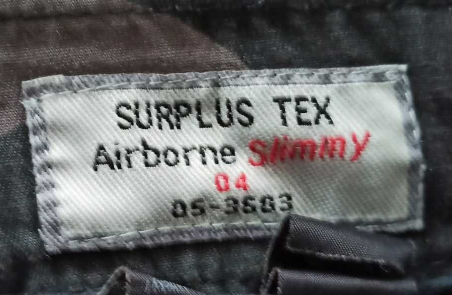 Spodnie bojówki Surplus Airborne Slimmy (czarne moro), XL.