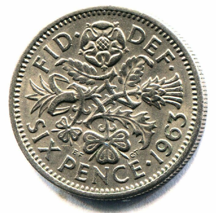 Great Britain 1963 Six Pence Wedding Bridal Coin - United Kingdom -