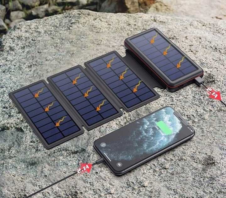 Powerbank solarny turystyczny 26800 mAh, odczepiane moduły PROMOCJA