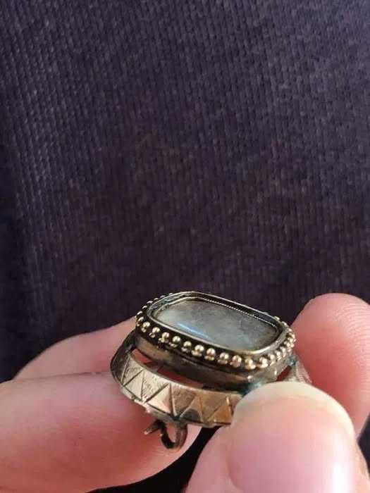 Alfinete Ouro Entre 10-12 Quilates e Cabelo Antigo Século XVIII