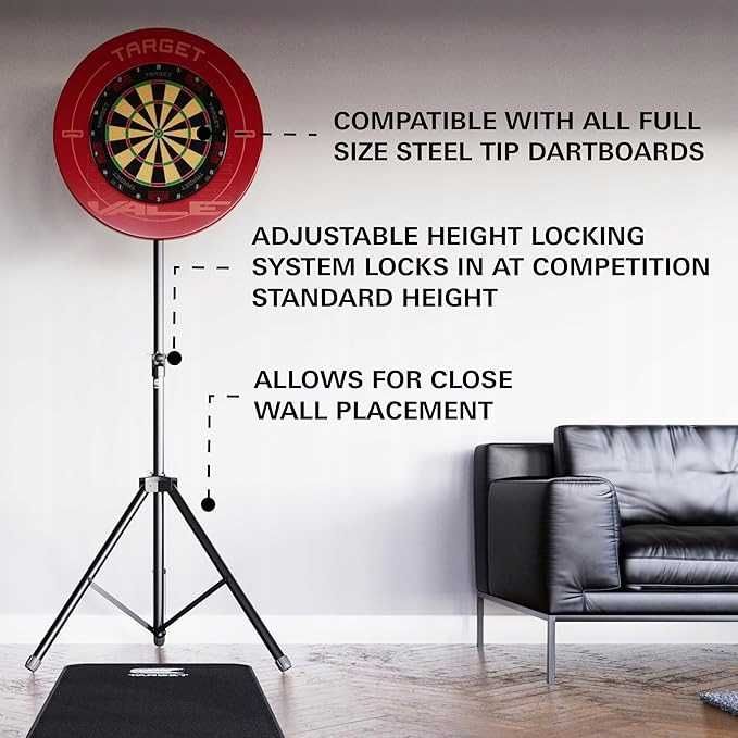 TARGET DARTS Dartboard Stand, Mobilny stojak na tarcze na trójnogu