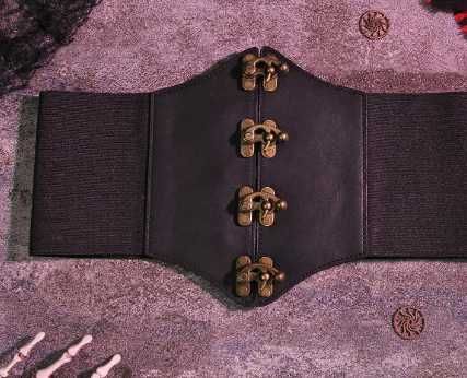 Pasek gorset czarny Gothic XL