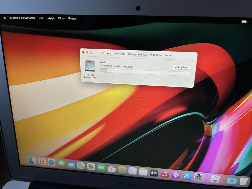 Apple Macbook Air i5 1.8Ghz 8GB HD6000 IDEALNY