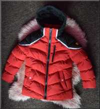 Porządna ciepła zimowa kurtka dziecięca Happy House czerwona 134/140